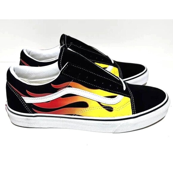 Vans Old Skool Flame Men's Size 11.5 Skateboarding Casual Retro Fire Sneakers - Picture 1 of 10